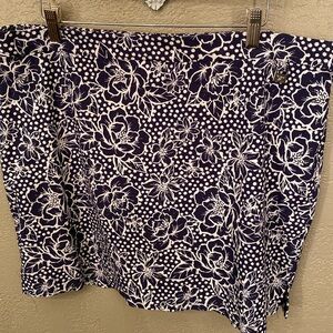 Rafaella navy & white floral sport skirt